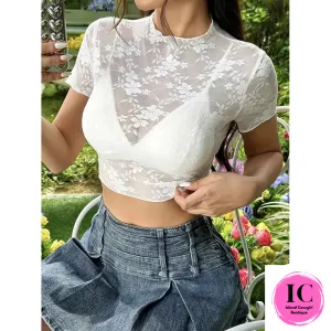 Understood Joy Lace Crop Top