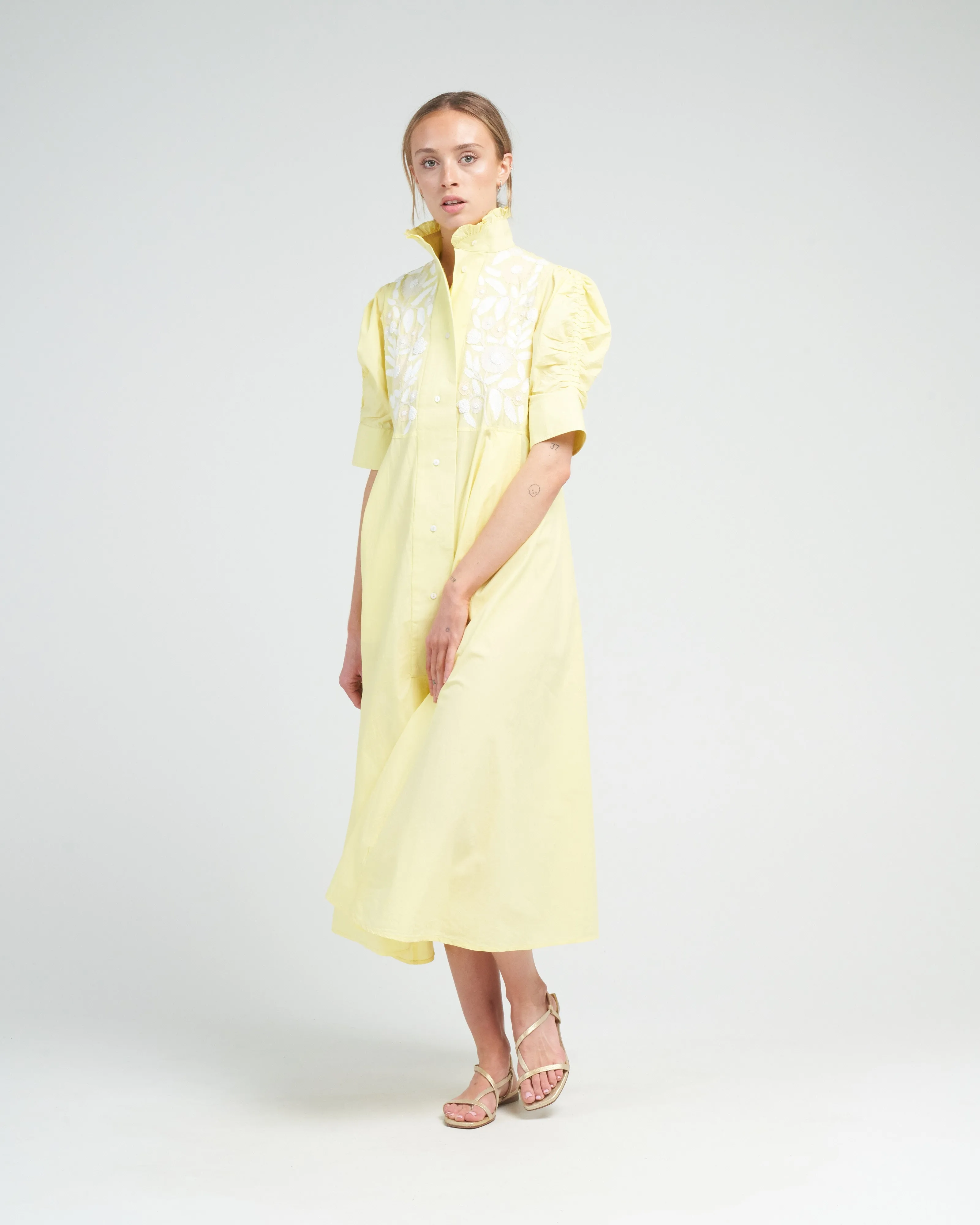 venetia dress - lemon