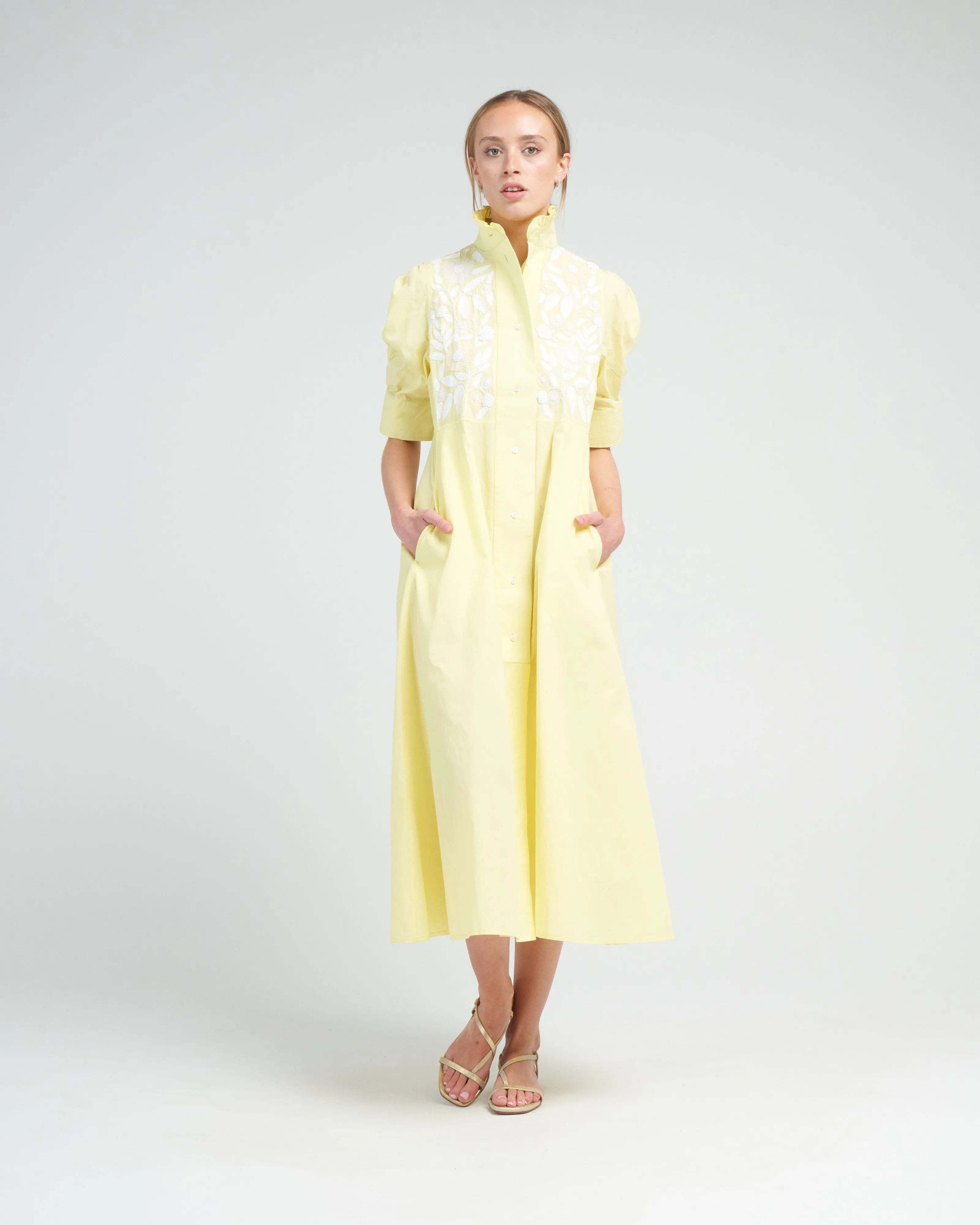 venetia dress - lemon