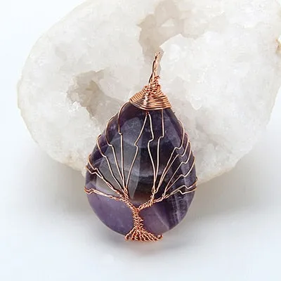 Vintage Pendant Necklace Opal Gemstone Women Jewelry