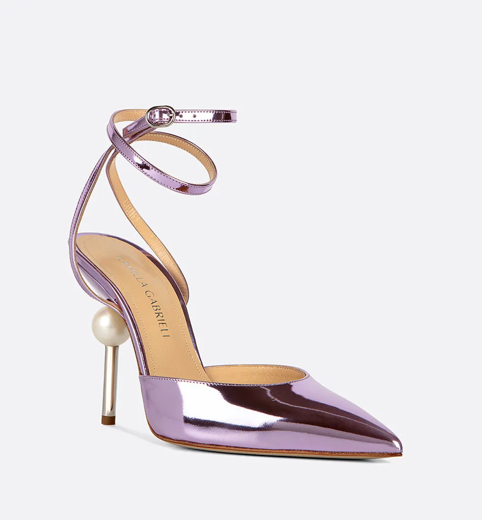 Vittoria Pearl Pump - Lavender Mirror