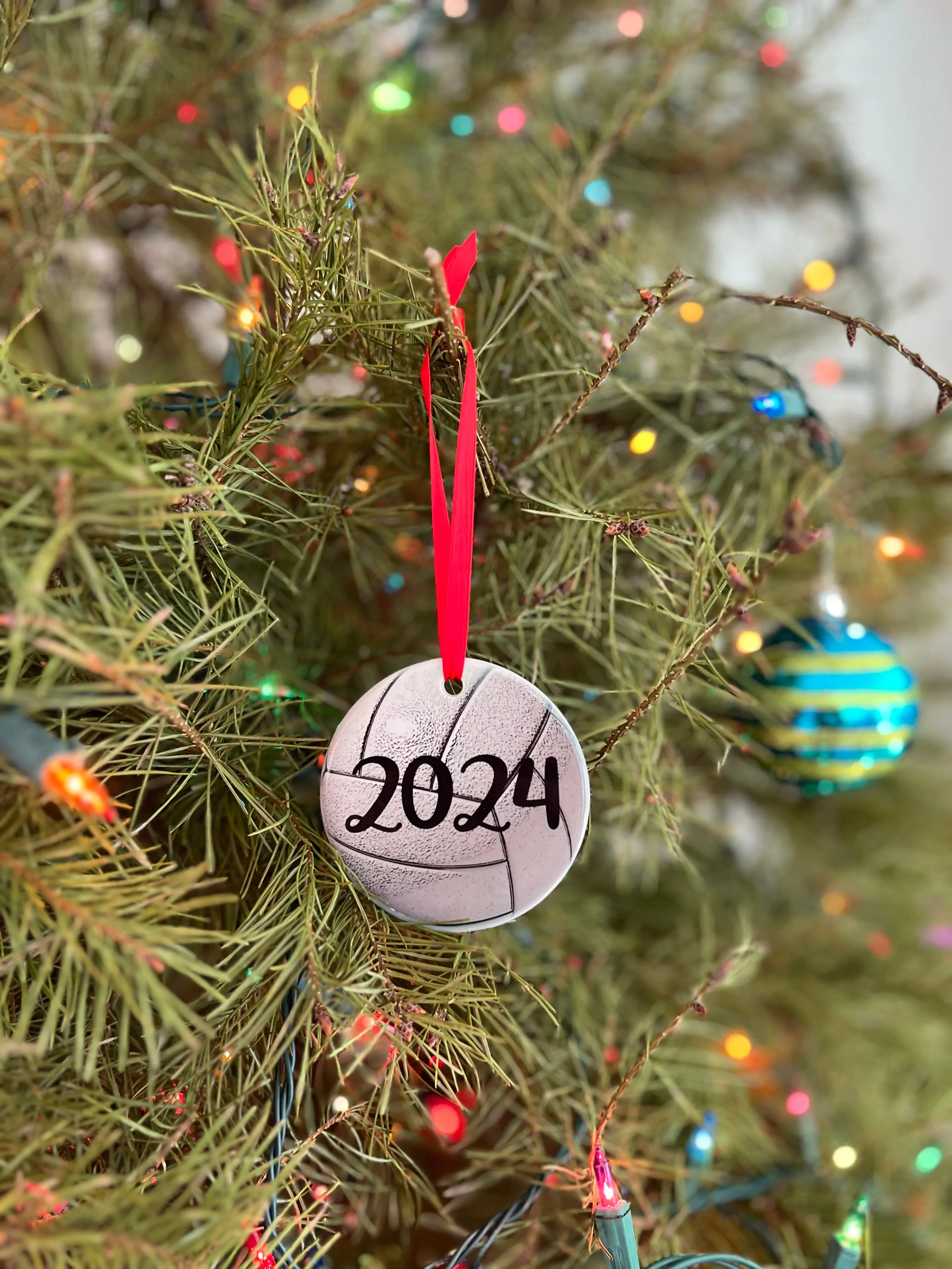 Volleyball Christmas Ornament for Kids 2024