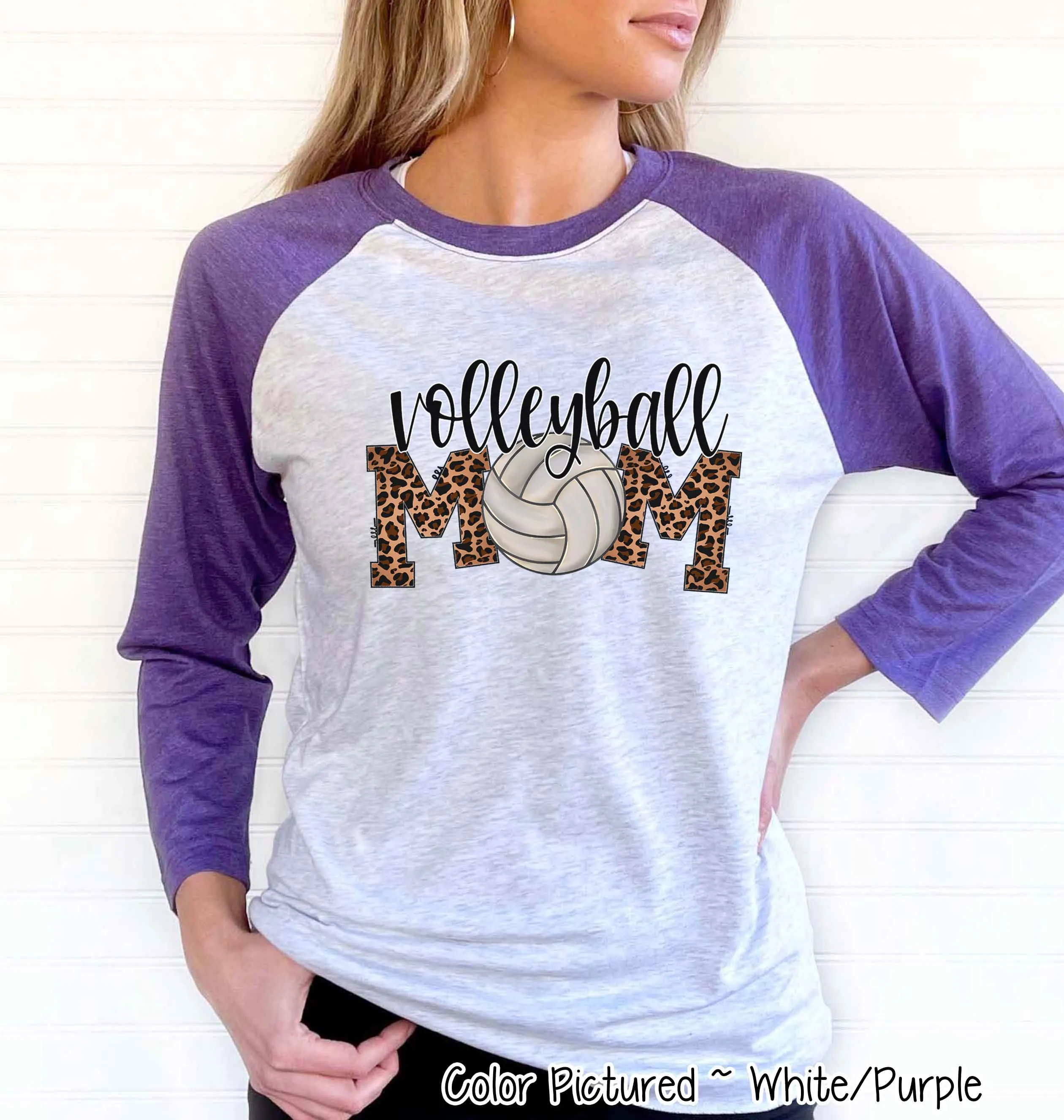 Volleyball Leopard Mom Tee