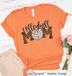Volleyball Leopard Mom Tee