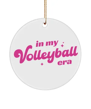 Volleyball Ornament, Volleyball Player Gift, Volleyball Team Gift Idea, Volleyball Mom, Volleyball Coach, Retro Pink
