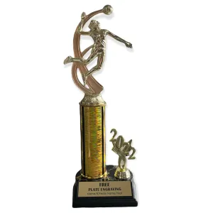 Volleyball Trophy - Colored Column w/ Year