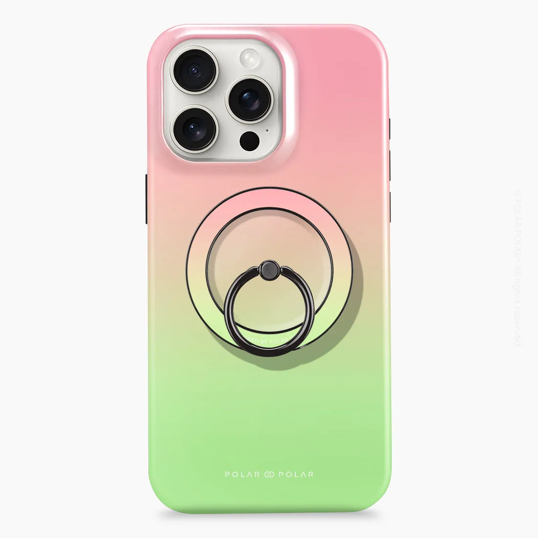 Watermelon Pastel - Black MagSafe Phone Grip and Ring Holder Stand