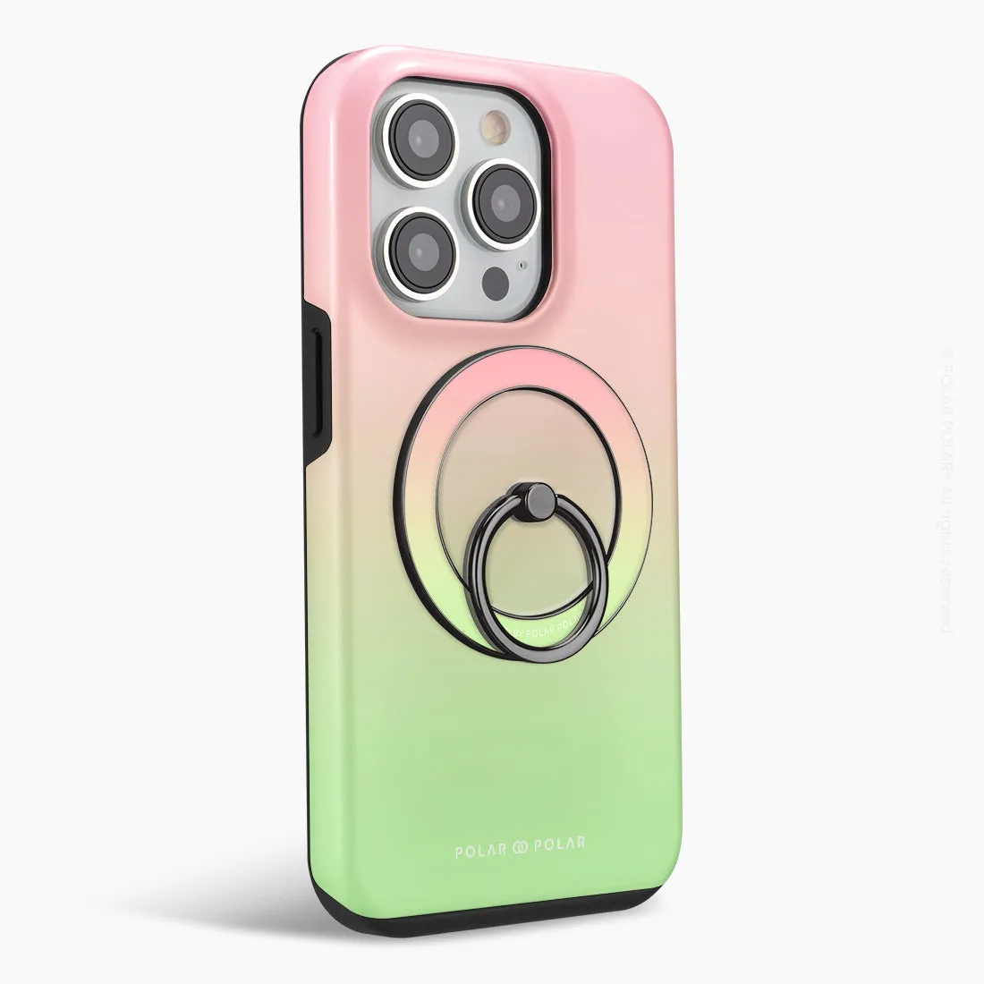 Watermelon Pastel - Black MagSafe Phone Grip and Ring Holder Stand