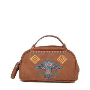 WG36-190 Wrangler Embroidered Aztec Eagle Fringe Collection Handbag