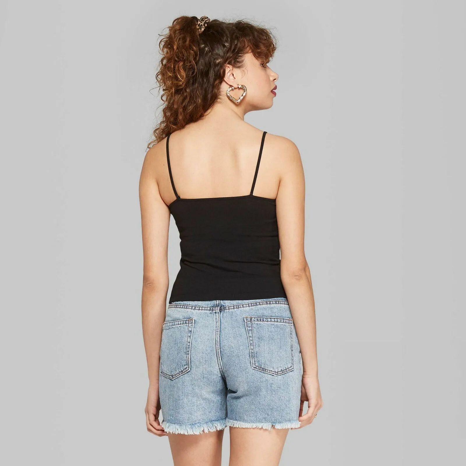 Wild Fable Women's Sleeveless Cropped Square Neck Cami Tank Top