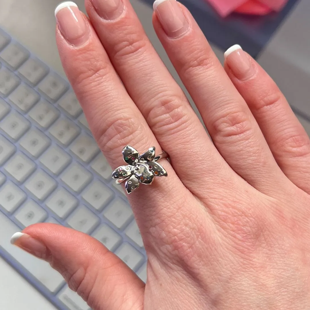 Wildflower Ring Silver