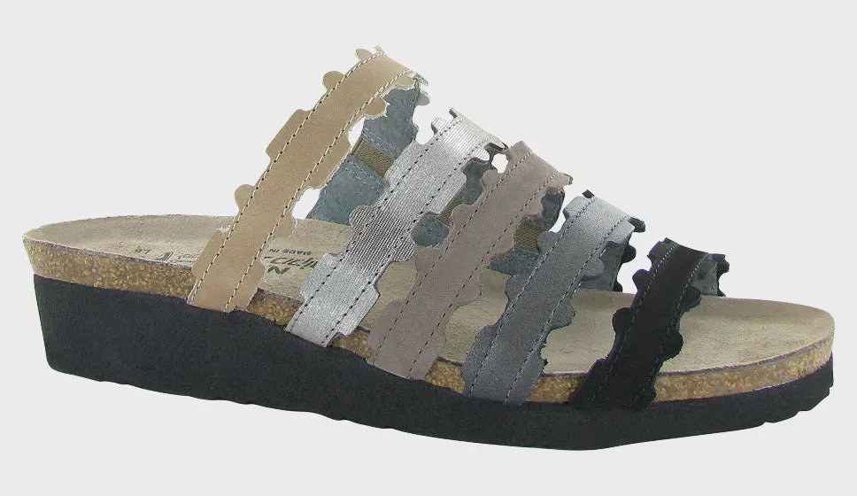 Women's Naot | Adina Slide Shoe | Khaki Silver Grey