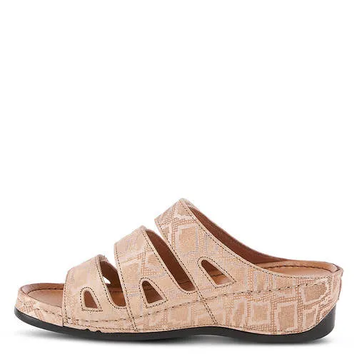 Women's Spring Step | Eulale Iridescent Slide Sandal | Champagne
