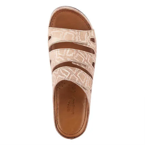 Women's Spring Step | Eulale Iridescent Slide Sandal | Champagne