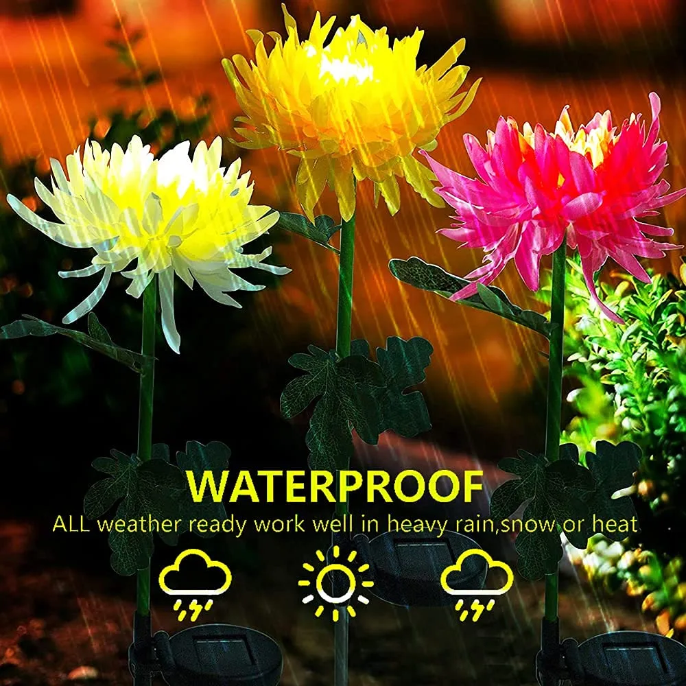 Woowooh Solar Chrysanthemum Garden Lights 2 Pack