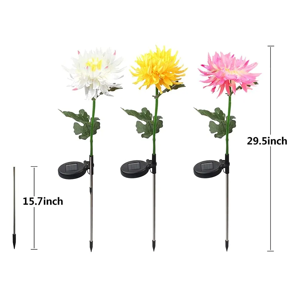 Woowooh Solar Chrysanthemum Garden Lights 2 Pack