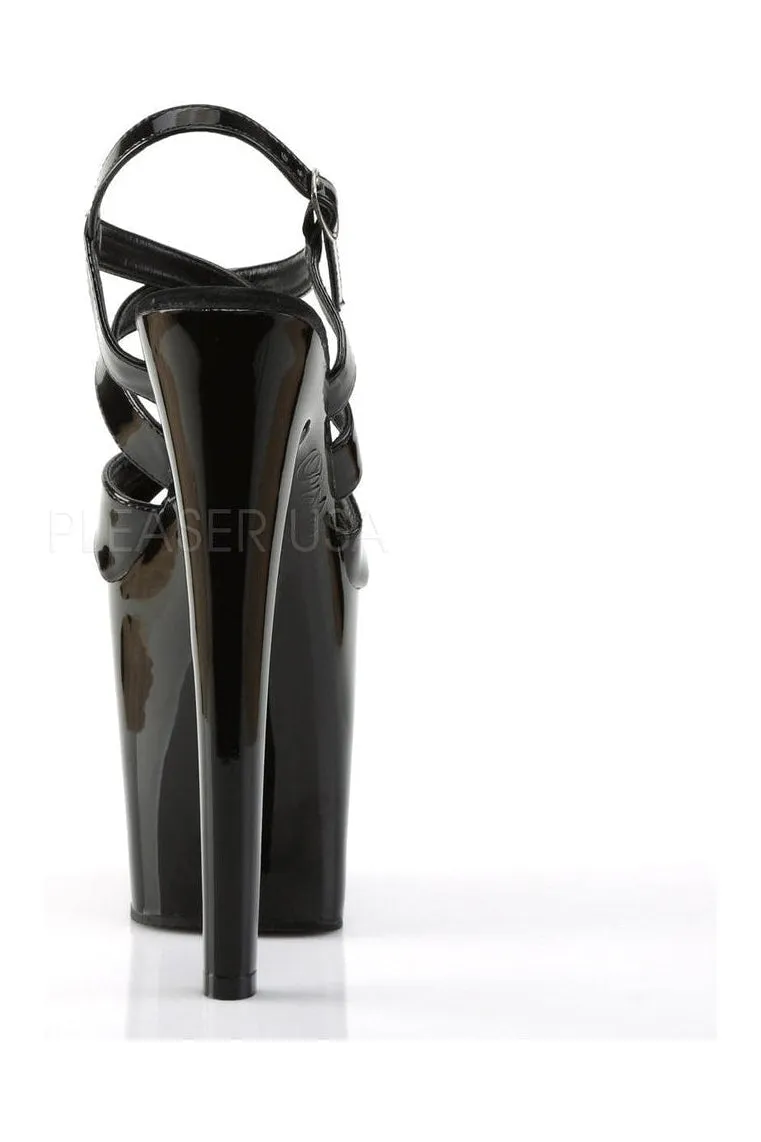 XTREME-872 Platform Sandal  | Black Patent