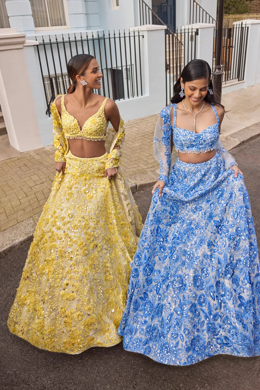 Yellow Floral Lehenga Set
