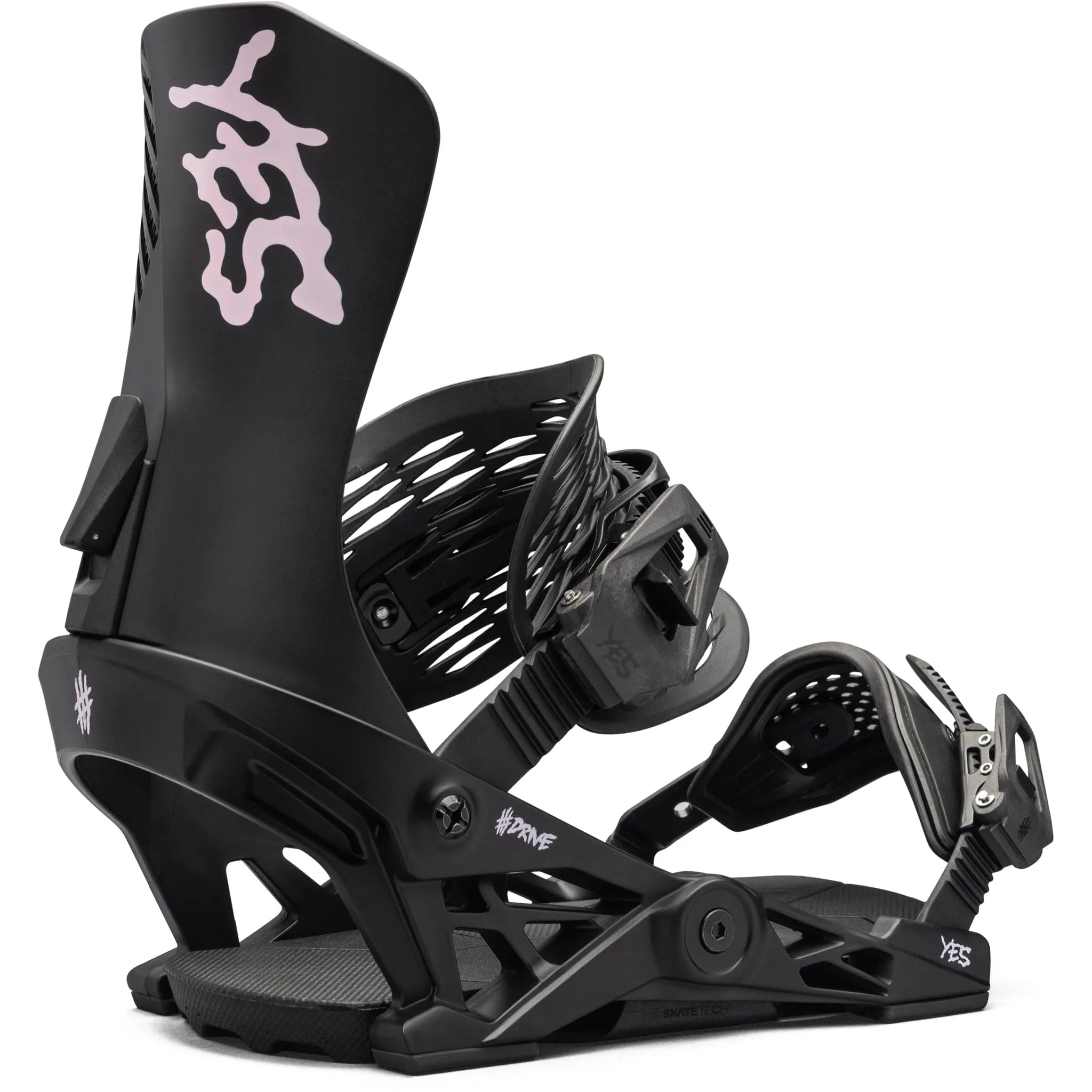 Yes Drive Snowboard Binding Black Pink 2025