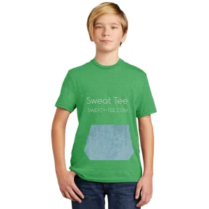 youth tee with pocket and mini-towel, green tee